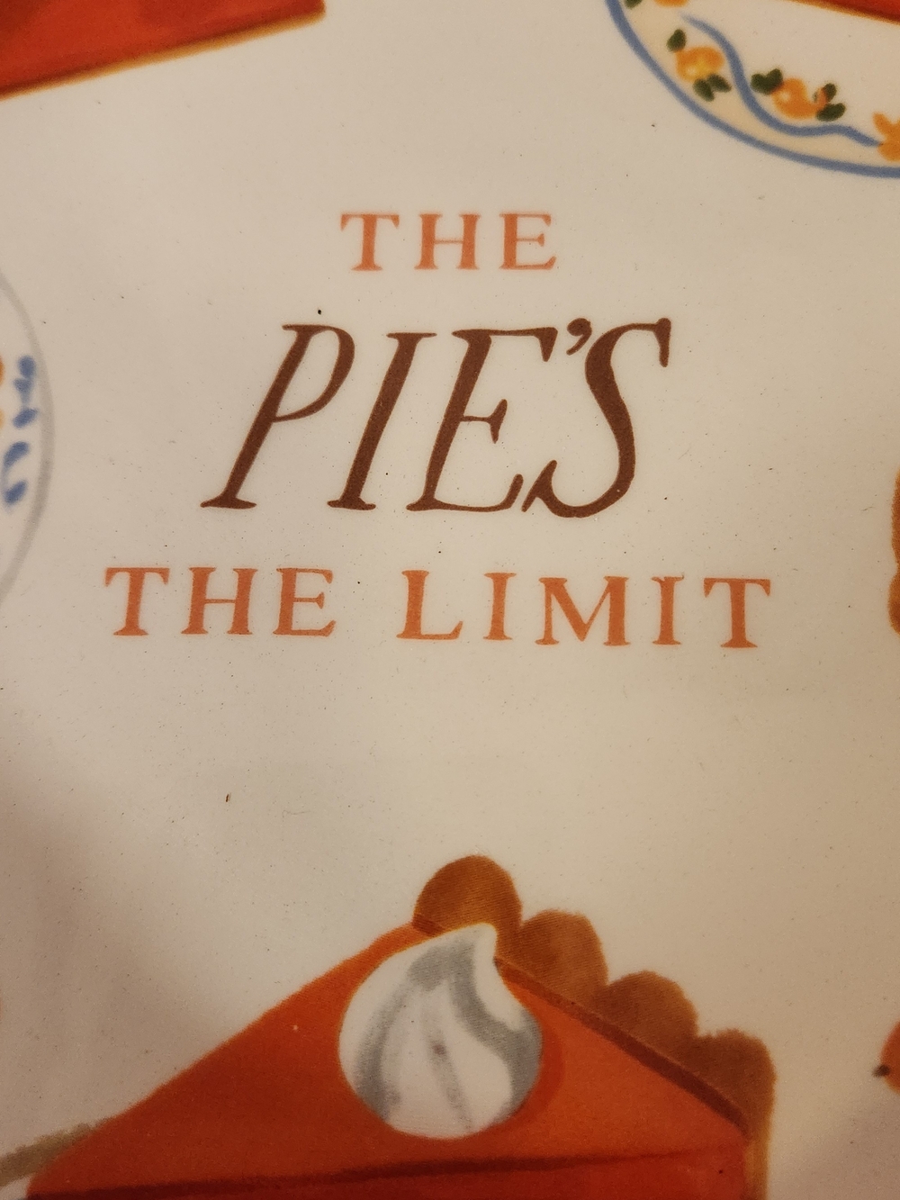 Mud Pie Thanksgiving Pie Dish The Pie's The Limit Ceramic Pumpkin Fall NWT - Picture 2 of 4